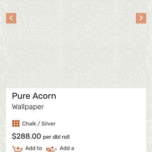🎉 SALE William Morris Pure Acorn Wallpaper in Chalk/Silver
